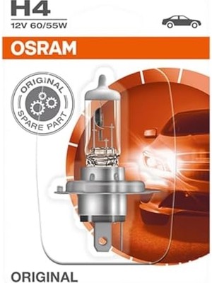 TeknoKapsül H4 Orijinal Far Ampulü, Tekli Paket 12V 60/55W, Tek Ampul Made In