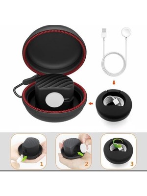 TeknoKapsül ve Airpods Için Sert Taşıma Kılıfı Uyumlu Seyahat Tipi Koruyucu Çanta Kablo Düzenleyicili – Airpods 1 2 3 ve Tüm Modelleri Siyah