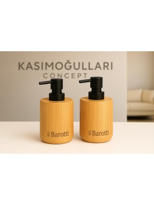 Genel Bambu Sıvı Sabunluk 2’li Set – Mat Siyah Pompalı Doğal Ahşap Sabun Dispenseri | Banyo & Mutfak Aksesuarı