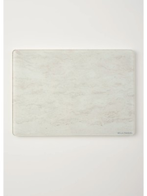 Bella Maison Marbella Cam Kesme Tahtası Ekru (35X25 Cm)