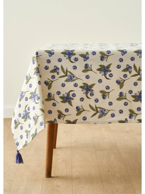 Bella Maison %100 Pamuk Blueberry Masa Örtüsü (153x250 cm)