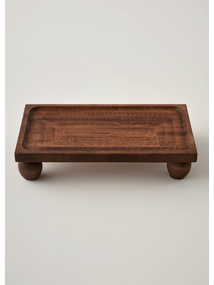 Bella Maison Doğal Desenli Ahşap Sunum Standı - 17x30x6,3 cm, Dikdörtgen