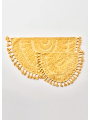 Bella Maison %100 Pamuk Sunshine Paspas Takımı Hardal (60x100-50x60)