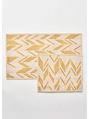 Bella Maison %100 Pamuk Corner Paspas Takımı Hardal (60x100 - 50x60 cm)