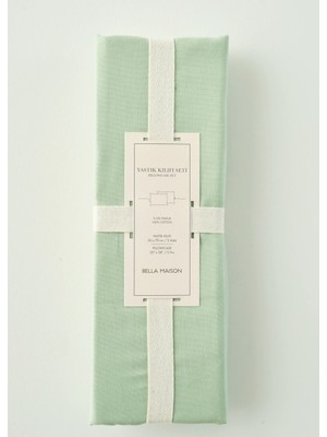 Bella Maison %100 Pamuk Saten Supreme 2'li Yastık Kılıfı Yeşil (50X70 Cm)