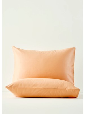 Bella Maison %100 Pamuk Saten 2'li Yastık Kılıfı Somon (50X70 Cm)