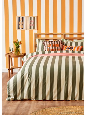 Bella Maison %100 Pamuk Line Tek kişilik Nevresim Takımı Yeşil (160x220 cm)