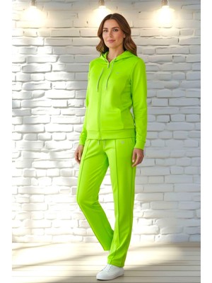 Black Steel Neon Renkli Fermuarlı Bayan Eşofman Takımı