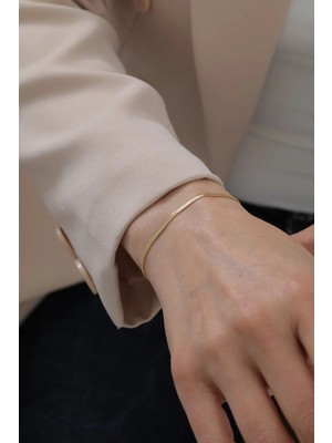 Yavuz Kuyumculuk 14 Ayar Altın Balık Sırtı Snake Bileklik