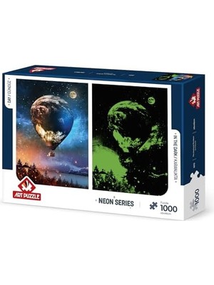 TeknoKapsül Ay'a Yolculuk 1000 Parça Neon Puzzle