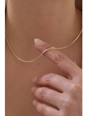 Yavuz Kuyumculuk 14 Ayar Altın Balık Sırtı Snake Kolye