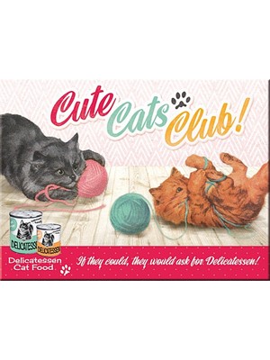 TeknoKapsül Art Cute Cats Club Magnet