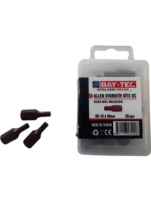 TeknoKapsül Allen Otomotiv Uç H5, 10X30 Mm, 20 Adet