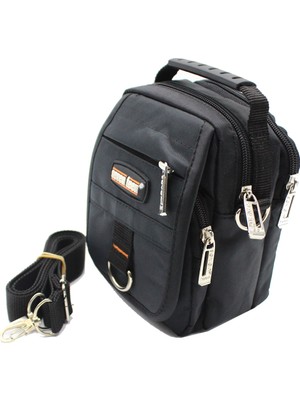 Seventeen 2349 Çok Gözlü Erkek El ve Omuz Askılı Çanta Siyah