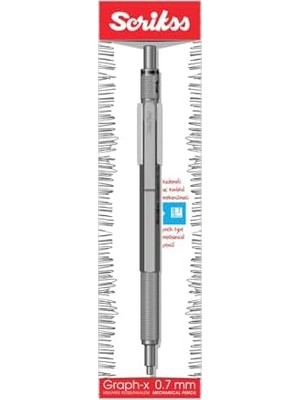 TeknoKapsül Graphx Mekanik Kurşun Kalem Kurşun Gri 0.7 mm