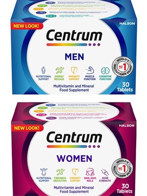 Centrum Men 30 Tablet + Centrum Women 30 Tablet Ikili Set