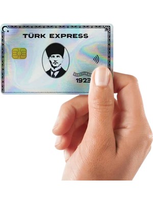 TeknoKapsül Türk Kart Kaplama Hologramlı Kart Etiketi (Yüksek Kaliteli Baskı)