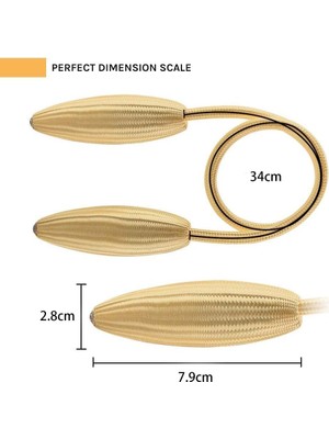 TeknoKapsül Perde Bağları, 2'li Paket Perde Tutucu Klips, Yaratıcı Dekoratif Pencere Perdesi Bükümlü Bağlar, Avrupa Tarzı Modelleme Perde Tutucuları, Ev ve Ofis Için (Altın Renk)