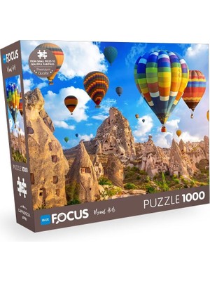 TeknoKapsül Blue Focus 1000 Parça Puzzle - Cappadocıa (Kapadokya)