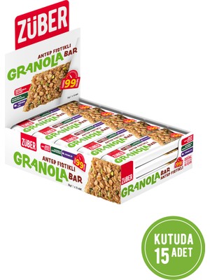 Züber Granola Bar Antep Fıstıklı 25g x 15 Adet