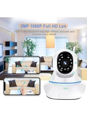 TeknoKapsül Ip 1080P Ev Güvenlik Kamerası Hd Gece Görüş Bebek Izleme Monitörü Blm-08