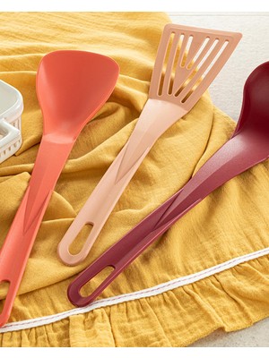 TeknoKapsül Mix Me Plastik 3 Parça Servis Seti 32 cm Kırmızı