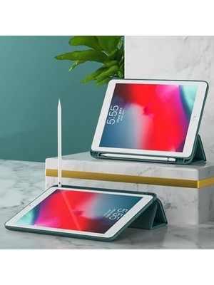 TeknoKapsül iPad Pro 12.9 ile Uyumlu (2018) 3.nesil Kılıf Kalem Koyma Bölmeli Uyku Modlu Deri,silikon Attravtive Smart Cover