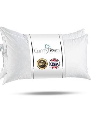 TeknoKapsül 16X24 Dekoratif Kırlent Içi, Kuş Tüyü ve Tüy DOLGUSU,%100 Pamuk Kılıf 233 Iplik Sayısı, Dikdörtgen Yastık Içi - Abd'de Üretilmiştir (2 Paket)