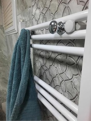 TeknoKapsül Havlupan Radyatör Askısı, Banyo Askısı, Bornoz Askısı, Kolay Kurulum, Havlu Kıyafet Askısı, Banyo Kurutmalık (Krom)