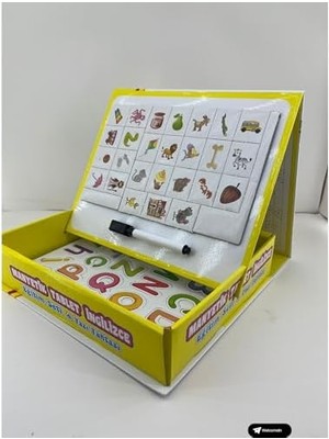 TeknoKapsül Oyuncak Ingilizce Manyetik Tabletli Silinebilir Kalemli 79 Parça Eğitici Ingilizce Harf Seti - Yazı Tahtalı