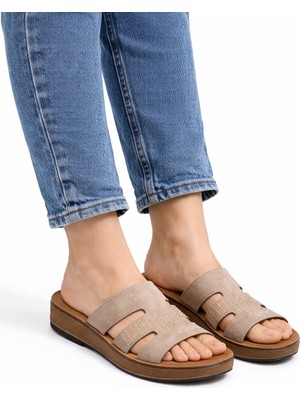 Wordex Mlx 1107 Yumuşak Esnek Tabanlı Taşlı Kadın Gündelik Terlik Sokak Ev Terliği