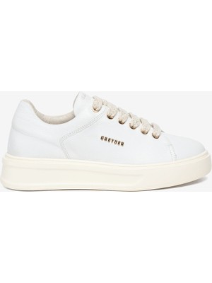 Greyder Kadın Beyaz Hakiki Deri Sneaker Ayakkabı 6Y2SA35320