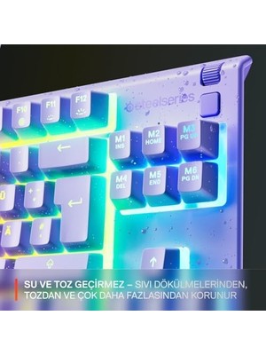 TeknoKapsül Apex 3 Tkl Rgb Suya ve Toza Dayanıklı Türkçe Gaming Klavye – Lila