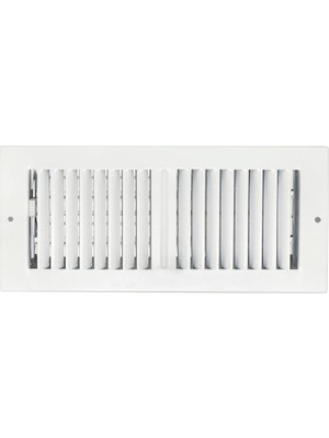 TeknoKapsül 10" x 4" 2 Yollu Hava Akışı Duvar ve Tavan Kaydı Buzul Beyaz Kaplama | 4 "x 10" 2 Yönlü Hava Difüzörü | Ev Yan Duvarları ve Tavan Için Hava Delikleri | Sierra