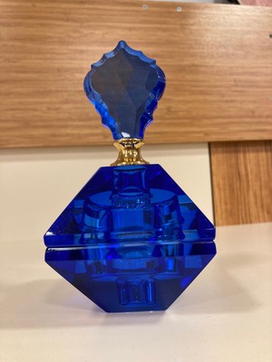 Plus Home Dekoratif Kristal Şişe Obje Renk Mavi Yükseklik 17 cm