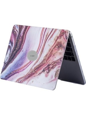 TeknoKapsül Air M1 Kılıf 13 Inç Uyumlu Mermer Glitter Sert Kapak Çizilme ve Darbeye Karşı Touchıd M1 Air A2337 A2179 A1932 Karışık