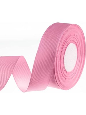 TeknoKapsül - Pembe Grogren Kurdele 1 cm 10 Metre