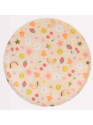 TeknoKapsül - Happy Face Dinner Plates - Mutlu Yüzler Tabaklar (X8)