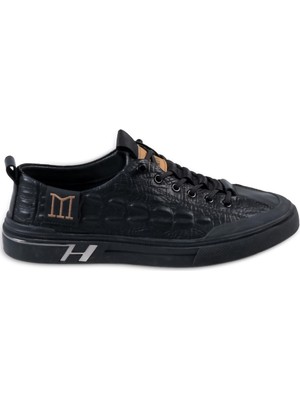 Guja 26Y510-6 Erkek Hakiki Deri Krokodil Baskılı Premium Sneaker Ayakkabı