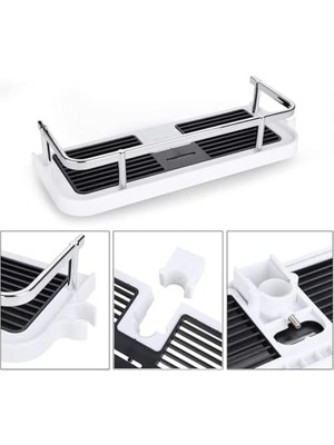 TeknoKapsül ‎monte Lua Banyo Rafı, Duş Başlığı Tutucusu, Dayanıklı Şampuan ve Sabunluk Rafı, Banyo Düzenleyici, Duş Rayı Için Gümüş, Organizer, Çok Amaçlı