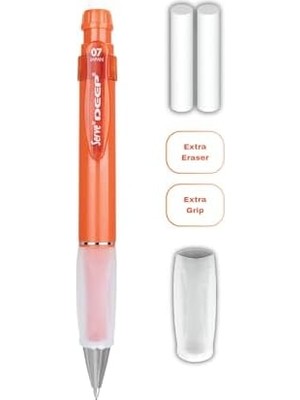 TeknoKapsül Deep Versatil Kalem 07MM- Toprak Tonları - Yedekli Set (Grip ve Silgi) Kiremit