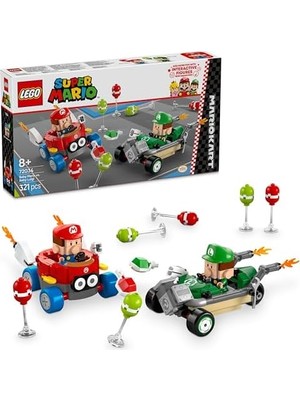 TeknoKapsül Super Mario: Mario Kart – Baby Mario ile Baby Luigi 72034, 8 Yaş ve Üzeri Erkek ve Kız Çocukları Için Yaratıcı Oyuncak Yapım Seti, Doğum Günü Hediyesi (321 Parça)