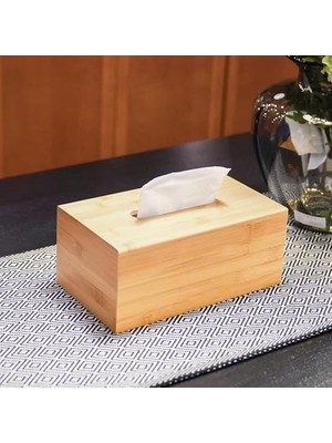 TeknoKapsül Çok Amaçlı Bambu Peçetelik ve Düzenleme Kutusu 25X14X7,5 cm