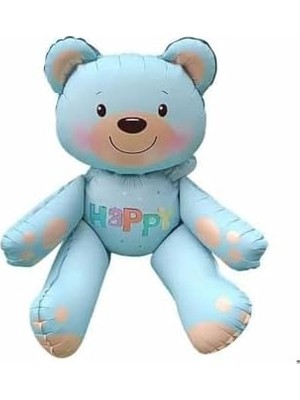 TeknoKapsül Oturan Ayi Folyo Balon 77 * 70, Mavi