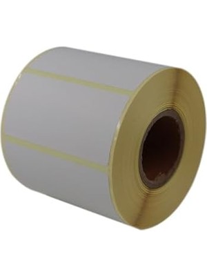 TeknoKapsül Eko Termal Etiket 80MM x 40MM Ruloda 1000 Adet 40MM Çapında Direk Termal Transfer Etiketi, Beyaz