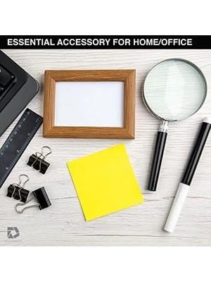 TeknoKapsül Deluxe Products Klasik Elde Taşınır Büyüteç - Seyahat Için Taşınabilir Kompakt Tasarım ve Küçük Baskı ve Hobi Okumaları Okumak Için 3x Büyütmeli 3" Cam Lens, Siyah, (SON-DP-8119)