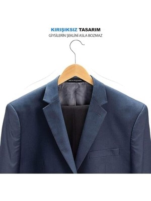 TeknoKapsül 6 Adet Ahşap Elbise Askısı,etek,pantolon,elbise,gömlek Için Dolap Içi Tahta Askı,gardrop Askısı (6)