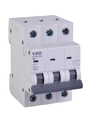 TeknoKapsül 4VTB-3B63 Otomatik Sigorta 4,5ka B Tipi 3 Kutup 63A