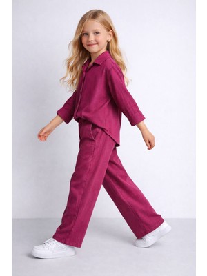 Butik Kız Çocuk %100 Pamuklu Müslin Alt - Üst 2'li Takım