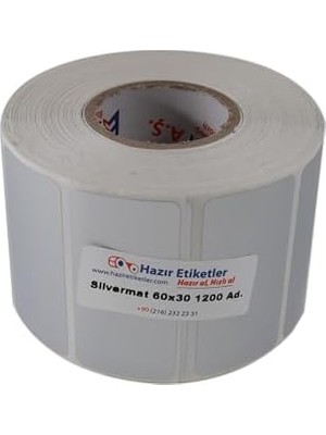 TeknoKapsül Demirbaş Etiketi 60MM x 30MM Ruloda 1200 Adet